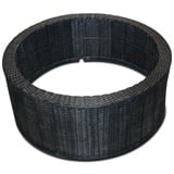 DECOWALL Wicker II - Polyrattan - Schwarze Beckenumrandung, Kern aus Draht