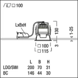 zumtobel PANOS EVO (60815243) LED-Deckeneinbauleuchte