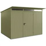 Hörmann Metall-Gerätehaus Berry Classic mit Pultdach Typ 3, 313 x 283 cm,schilfgrün,8,9 m2