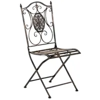 TPFGarden Gartenstuhl, Braun, Metall, 42x49x91.5 cm, Gartenmöbel, Gartenstühle, Gartenstühle