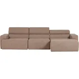 Woood Ecksofa Novi Bouclé 3-Sitzer Taupe