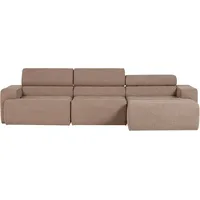 Woood Ecksofa Novi Bouclé 3-Sitzer Taupe