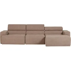 Woood Ecksofa Novi Bouclé 3-Sitzer Taupe
