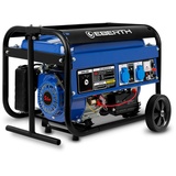 EBERTH Notstromaggregat Stromerzeuger 2200 W Generator E-Starter Benzin Fahrwerk