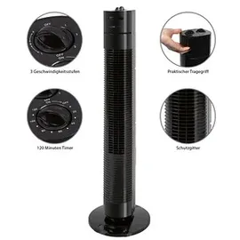 Clatronic TVL 3770 78 cm Turmventilator Schwarz