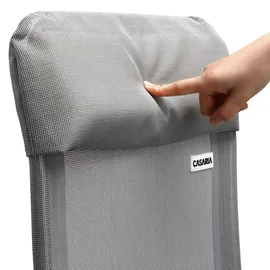 CASARIA Gartenstuhl Hochlehner 60 x 73 x 110 cm grau 2 St.