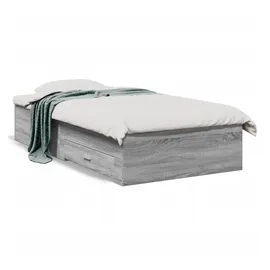 vidaXL Bettgestell 90 x 200 cm Grau