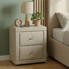 Homestyle4u Nachtschrank 3233 47 x 54 x 29 cm Beige