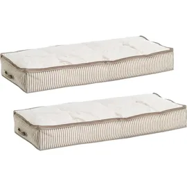 Zeller Aufbewahrungstasche Stripes 46 x 15 x 104 cm 2-tlg. Beige