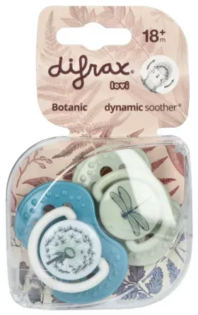 Difrax Schnuller Dynamic Botanic 3 Monate+ 2 Stück