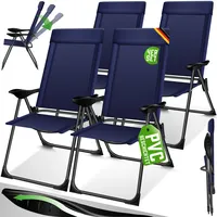 Kesser KESSER® 2er Set Gartenstuhl Hochlehner Alu Klappstuhl 7-Fach