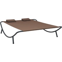 vidaXL Outdoor-Loungebett Stoff Braun - Braun