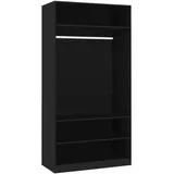 vidaXL Kleiderschrank Schwarz 100x50x200 cm Holzwerkstoff Modell 1