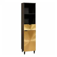 VidaXL Badezimmer Schrank mit Regal Schwarz und Gold 38