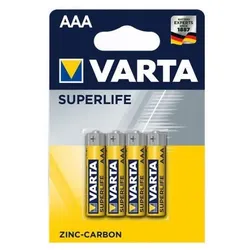 Varta Superlife R03 AAA Zink-Kohle-Batterien, 4 Stück