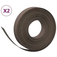 VidaXL Rasenkanten 2 Stk. Braun 10 m 10 cm