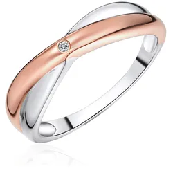 Rafaela Donata Diamant-Ring Sterling Silber Diamant in Silber/Roségold 56 Damen 