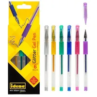 IDENA Gel-Pen Glitter 6 Stück