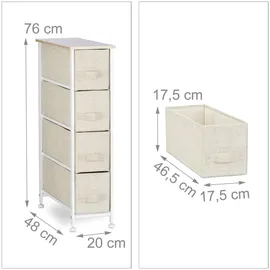 Relaxdays Regalsystem 76 x 20 x 48 cm Beige