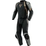 Dainese Avro 4, Lederkombi 2tlg. - Matt-Schwarz/Grau/Gold - 50