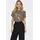 Only Kurzarmshirt "ONLKITA LIFE REG S/S MIX TOP CS JR", Damen, Gr. S, braun (walnut print:eternal), Jersey, Obermaterial: 100% Baumwolle, bedruckt, normal, Rundhals, Shirts