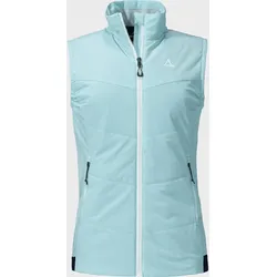 Funktionsweste SCHÖFFEL "Ins. Vest Skorpa L", Damen, Gr. 46, blau (8025, blau), Oberstoff : 90% Polyester 10% Elasthan (Coating: Polyurethan) Futter : 100% Nylon Wattierung : 100% Polyester, sportlich, ohne Ausschnitt, Westen