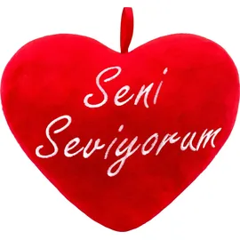 Brubaker XXL Panda 100 cm groß mit Seni Seviyorum Herz Stofftier Plüschtier Kuscheltier Teddybär