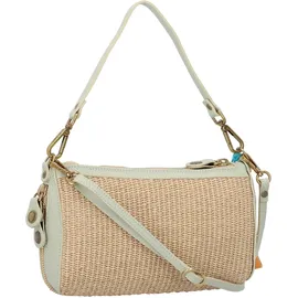 Gabs Schultertasche Leder/Stroh Grün/Mint