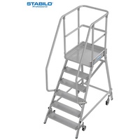 KRAUSE STABILO Podestleiter fahrbar, einseitig begehbar / 6 Stufen / gemäß DIN EN 131-7 - Art-Nr: 821041