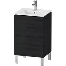 Duravit Waschtischunterschrank 2 Auszüge 52 x 70,4 x 42,1 cm Eiche Schwarz Matt