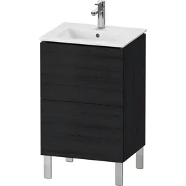Duravit Waschtischunterschrank 2 Auszüge 52 x 70,4 x 42,1 cm Eiche Schwarz Matt