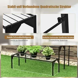 Costway Blumentreppe 85 x 66 x 66 cm Schwarz