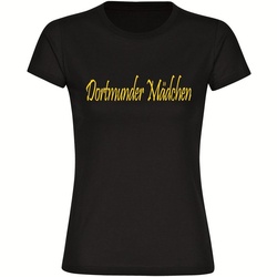 multifanshop T-Shirt Damen Dortmund - Dortmunder Mädchen - Frauen schwarz 3XL