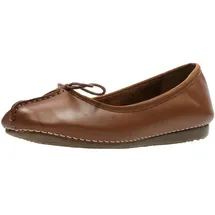 CLARKS Freckle Ice Ballerinas Black Leather 37 1/2