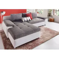 sit&more Ecksofa Labene, wahlweise mit Bettfunktion und Bettkasten, inkl. Rückenkissen, weiß