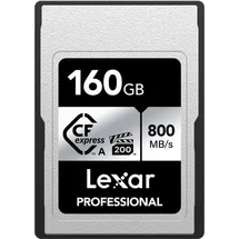 Lexar Professional SILVER Series CFexpress Typ A Karte 160GB - Bis zu 800 MB/s Lesen, VPG200, 8K Video CF Speicherkarte - Kompatibel Mit Sony Alpha/Sony FX Kameras (LCAEXSL160G-RNENG)