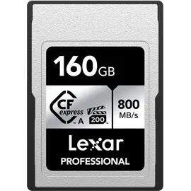 Lexar Professional SILVER Series CFexpress Typ A Karte 160GB - Bis zu 800 MB/s Lesen, VPG200, 8K Video CF Speicherkarte - Kompatibel Mit Sony Alpha/Sony FX Kameras (LCAEXSL160G-RNENG)
