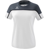 Erima Damen „CHANGE by erima" funktionelles T-Shirt, weiß/slate grey/schwarz, 42
