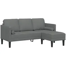 vidaXL Sofa Set Dunkelgrau 173 x 131 x 67 cm Stoff