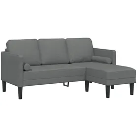 vidaXL Sofa Set Dunkelgrau 173 x 131 x 67 cm Stoff