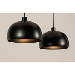 Pendelleuchte Modern Retro Metall Schwarz Matt Laenglich