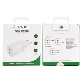 4smarts Ladegerät PDPlug Dual 45W GaN 2C, weiß
