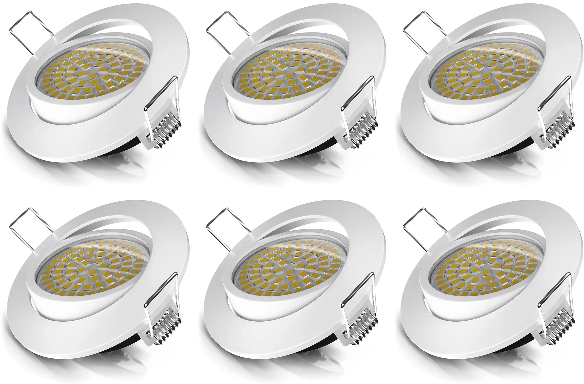 LED-Einbaustrahler 8er-Set Weiß
