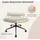 IntimaTe WM Heart Bürostuhl ohne Armlehnen, Drehstuhl mit Rollen, Schreibtischstuhl mit Stoffpolsterung, höhenverstellbar Computerstuhl, gepolsterter Stuhl mit mit... - Beige