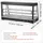 Vevor 3-stöckige Wärmetheke 180 L, Warmhaltevitrine 1600 W, Warmhaltetheke 30–85 °C, Speisenwärmer mit LED-Beleuchtung & Verstellbaren Ablagen, Speisevitrine für Hamburger Pizza Brot Brathähnchen