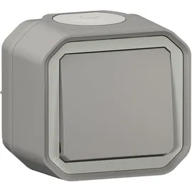 Legrand Plexo New Taster 10 A, Steckklemmen (SL), IP55, IK08, Grau
