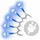 Nipach LED Lichterkette 10 m Blau