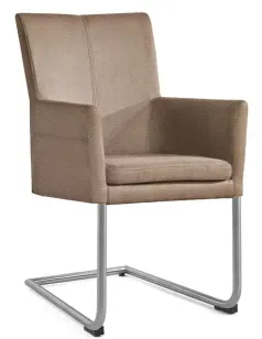 Niehoff Colorado Schwingstuhl AL 642, Rundstahl, Microfaser Atlantis sand