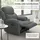 Homcom Relaxsessel Fernsehsessel mit Liegefunktion Polyester 88 x 102 x 93 cm Grau mit Kissen