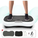 Fitness Vibrationsgerät, Vibrationsplatte Vibrationstrainer Machine, mit Fernbedienung, Widerstandsbänder & Yogamatte, 180 Stufen, 69 x 39 x 13 cm